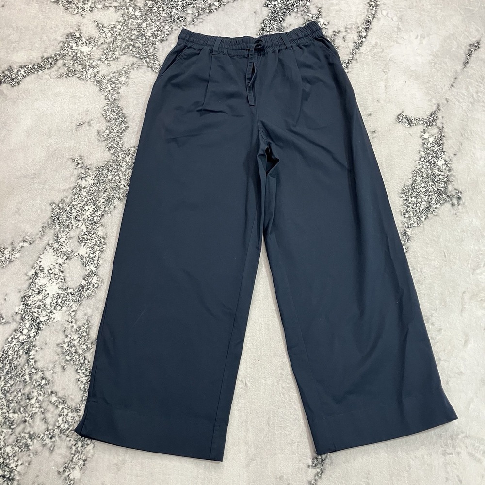Carla Rockmore Collection Pants Womens Size Small Navy Wide Leg Pull On